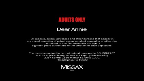 [Missax] Dear Annie XXX (2024) (4K HEVC) [GhostFreakXX].mp4 snapshot 00.01.228